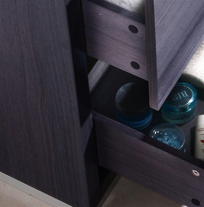 KubeBath Bliss 24 in. Free Standing Modern Bathroom Vanity - Gray Oak, FMB24-GO