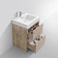 KubeBath Bliss 30 in. Free Standing Modern Bathroom Vanity - Nature Wood, FMB30-NW