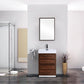 KubeBath Bliss 30 in. Free Standing Modern Bathroom Vanity - Walnut, FMB30-WNT