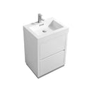 KubeBath Bliss 30 in. Free Standing Modern Bathroom Vanity - High Gloss White, FMB30-GW
