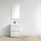 KubeBath Bliss 30 in. Free Standing Modern Bathroom Vanity - High Gloss White, FMB30-GW
