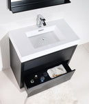 KubeBath Bliss 36 in. Free Standing Modern Bathroom Vanity - Black, FMB36-BK