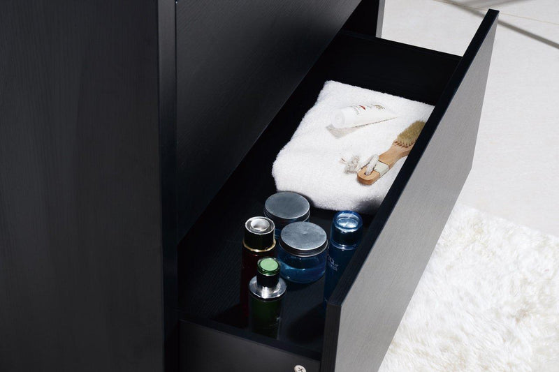 KubeBath Bliss 36 in. Free Standing Modern Bathroom Vanity - Black, FMB36-BK