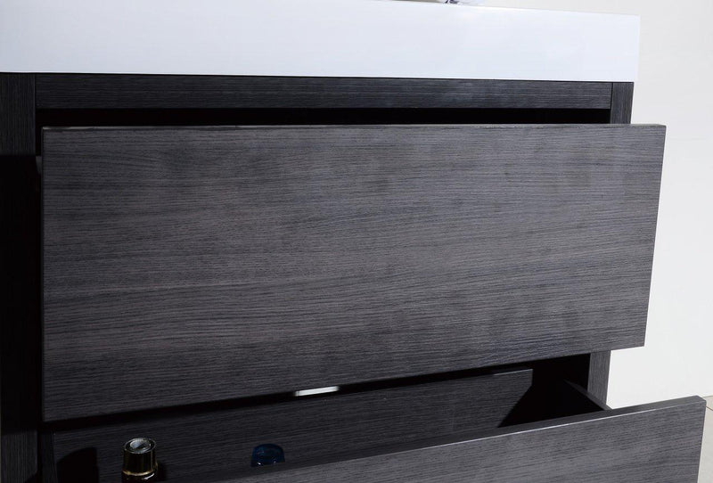 KubeBath Bliss 36 in. Free Standing Modern Bathroom Vanity - Gray Oak, FMB36-GO
