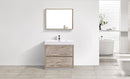 KubeBath Bliss 36 in. Free Standing Modern Bathroom Vanity - Nature Wood, FMB36-NW