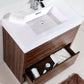 KubeBath Bliss 36 in. Free Standing Modern Bathroom Vanity - Walnut, FMB36-WNT