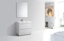 KubeBath Bliss 36 in. Free Standing Modern Bathroom Vanity - High Gloss White, FMB36-GW