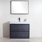 KubeBath Bliss 40 in. Free Standing Modern Bathroom Vanity - Gray Oak, FMB40-GO