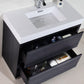 KubeBath Bliss 40 in. Free Standing Modern Bathroom Vanity - Gray Oak, FMB40-GO