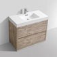 KubeBath Bliss 40 in. Free Standing Modern Bathroom Vanity - Nature Wood, FMB40-NW