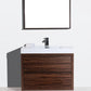 KubeBath Bliss 40 in. Free Standing Modern Bathroom Vanity - Walnut, FMB40-WNT