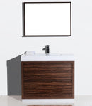 KubeBath Bliss 40 in. Free Standing Modern Bathroom Vanity - Walnut, FMB40-WNT