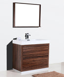 KubeBath Bliss 40 in. Free Standing Modern Bathroom Vanity - Walnut, FMB40-WNT