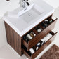 KubeBath Bliss 40 in. Free Standing Modern Bathroom Vanity - Walnut, FMB40-WNT