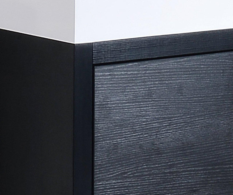KubeBath Bliss 48 in. Free Standing Modern Bathroom Vanity - Black, FMB48-BK