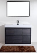 KubeBath Bliss 48 in. Free Standing Modern Bathroom Vanity - Gray Oak, FMB48-GO