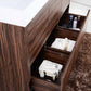 KubeBath Bliss 48 in. Free Standing Modern Bathroom Vanity - Walnut, FMB48-WNT