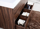 KubeBath Bliss 48 in. Free Standing Modern Bathroom Vanity - Walnut, FMB48-WNT
