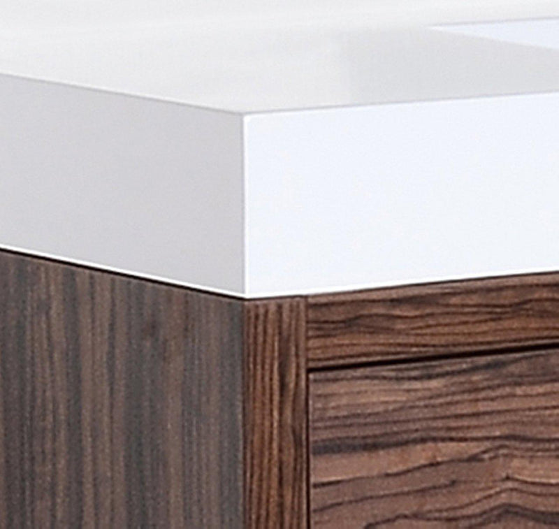 KubeBath Bliss 48 in. Free Standing Modern Bathroom Vanity - Walnut, FMB48-WNT