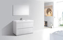 KubeBath Bliss 48 in. Free Standing Modern Bathroom Vanity - High Gloss White, FMB48-GW