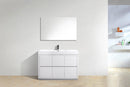 KubeBath Bliss 48 in. Free Standing Modern Bathroom Vanity - High Gloss White, FMB48-GW