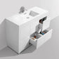 KubeBath Bliss 48 in. Free Standing Modern Bathroom Vanity - High Gloss White, FMB48-GW