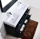 KubeBath Bliss 60 in. Double Sink Free Standing Modern Bathroom Vanity - Black, FMB60D-BK