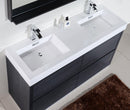 KubeBath Bliss 60 in. Double Sink Free Standing Modern Bathroom Vanity - Gray Oak, FMB60D-GO