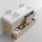 Bliss 60 in. Double Sink Free Standing Modern Bathroom Vanity - Nature Wood