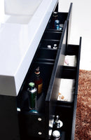 KubeBath Bliss 60 in. Single Sink Free Standing Modern Bathroom Vanity - Black, FMB60S-BK