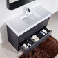 KubeBath Bliss 60 in. Single Sink Free Standing Modern Bathroom Vanity - Gray Oak, FMB60S-GO