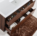 KubeBath Bliss 60 in. Single Sink Free Standing Modern Bathroom Vanity - Walnut, FMB60S-WNT