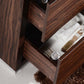 KubeBath Bliss 60 in. Single Sink Free Standing Modern Bathroom Vanity - Walnut, FMB60S-WNT