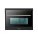 FORNO Oliena Espresso Black 24″ 1750 Watt Compact Oven & 1000 Watt Microwave, 1.6 cu. ft. - FMWDR3093-24BLK