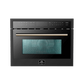 FORNO Oliena Espresso Black 24″ 1750 Watt Compact Oven & 1000 Watt Microwave, 1.6 cu. ft. - FMWDR3093-24BLK