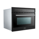 FORNO Oliena Espresso Black 24″ 1750 Watt Compact Oven & 1000 Watt Microwave, 1.6 cu. ft. - FMWDR3093-24BLK