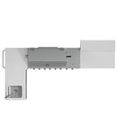 FORNO Bulnes Outdoor Kitchen 40-Inch BBQ 95,000 BTU, with 5 Burners, Sear & Rotisserie Infrared Side Burner, 1.8 cu.ft. Beverage Center & Black/White Countertops