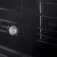 Close-up of the interior oven lights in the FORNO 30-inch gas range, illuminating the oven cavity for clear visibility while cooking.