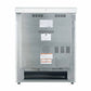 Rear view of the Forno 30-inch electric range in white, featuring a solid metal back panel with ventilation slots, electrical connection point, and safety labeling.