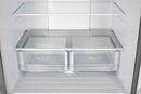 Close-up view of a clear storage drawer inside the FORNO 30-inch French door refrigerator from the 2-Piece Appliance Package, featuring a smooth sliding mechanism and ample space—ideal for organizing produce, deli items, or beverages.