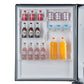 Interior view of the Forno 31-inch refrigerator door, showing multiple clear bins and storage compartments designed for bottles, condiments, and smaller items.