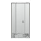 Rear view of the FORNO 36-inch French door refrigerator in stainless steel, showcasing the appliance's back panel, ventilation components, and power connection area.