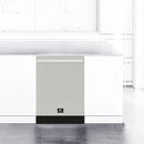 Lifestyle view of the FORNO 24-inch built-in dishwasher in a modern kitchen, seamlessly integrated under the counter with a stainless-steel finish.