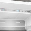 Close-up view of the digital control panel inside the FORNO pro-style refrigerator from the 3-Piece Appliance Package, featuring a sleek LED display with touch controls for temperature adjustment, mode selection, and interior lighting management.