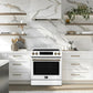 FORNO 31-Inch Refrigerator with Right Hinge in White – Shown in a modern kitchen setting, blending seamlessly with white cabinetry and stainless steel appliances.