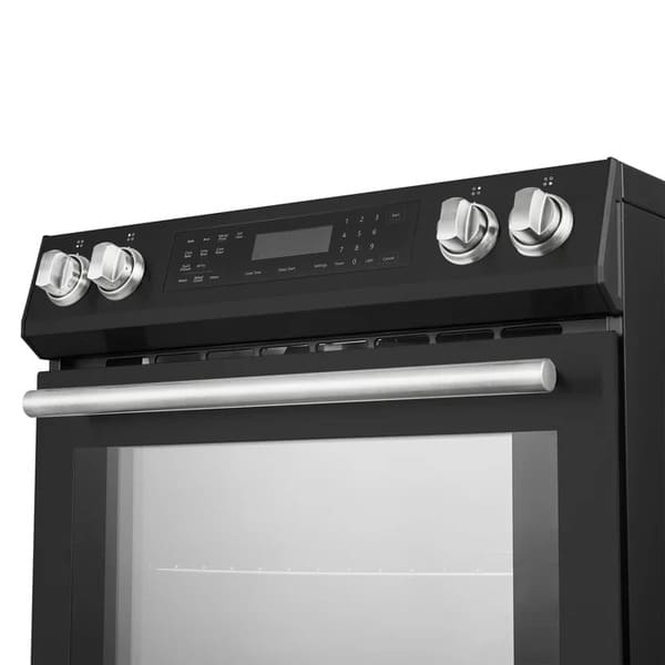 Close-up view of the temperature control knobs inside the FORNO 31-Inch Refrigerator with Right Hinge in Black, designed for precise adjustment of cooling settings.