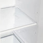 Close-up view of an interior shelf in the FORNO 36-Inch Side-by-Side Refrigerator with Water Dispenser in Black, highlighting the adjustable glass shelf for flexible food storage.