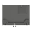 Top view of the FORNO 36-inch side-by-side refrigerator in stainless steel, showcasing the smooth stainless steel finish and flat cabinet-top design.