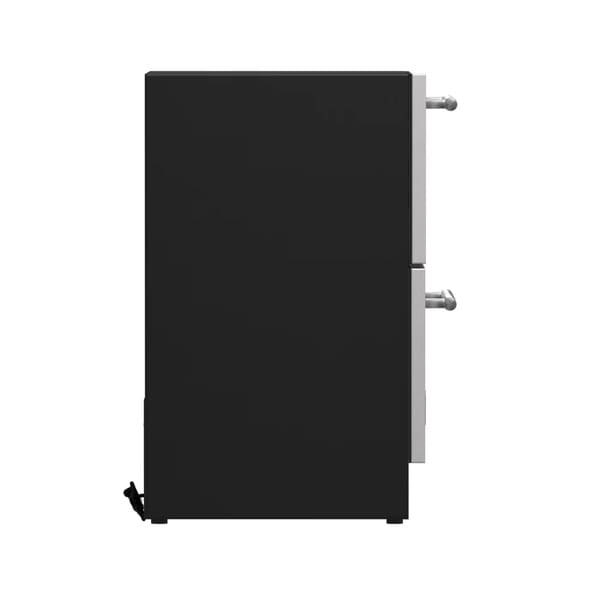 Side view of the FORNO Cosenza Built-In Drawer Freezer, showcasing its sleek stainless steel exterior and compact profile for seamless built-in installation.