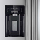 Close-up of the built-in ice maker inside the FORNO French Door Refrigerator, showing the ice bin and dispenser area within the freezer compartment.